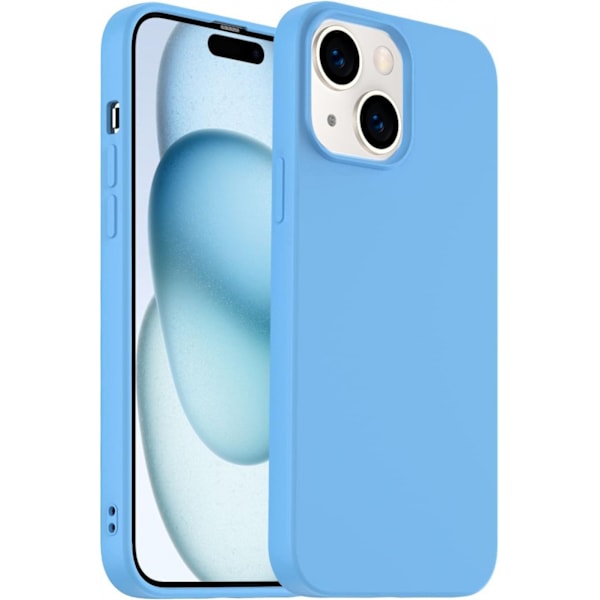 Silikonikotelo iPhone 15:lle, sininen Blå