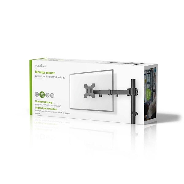 Nedis Monitorin Pöytäteline | 1 Näyttö(t) | 15 - 32 " | 75x75 / 100x100 | Täysin Säädettävä