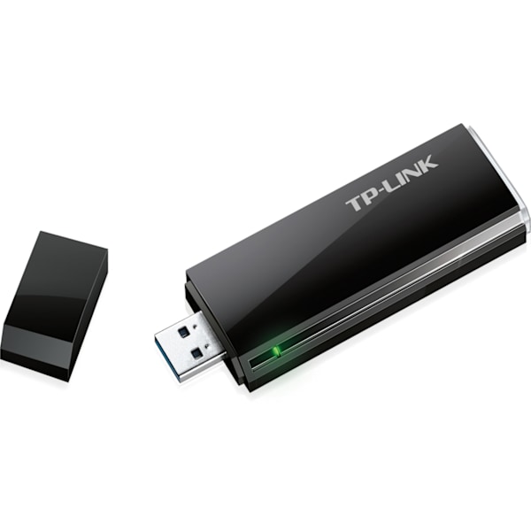 TP-Link AC 1200 Trådløs USB-adapter, Dual Band, 802.11b/g/n/ac, sort