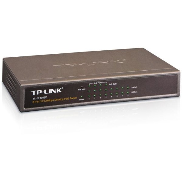 TP-LINK Switch 8port 10/100 PoE Bordmodel