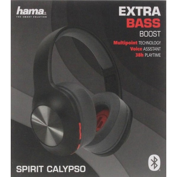 Hama Hovedtelefon Over-Ear Spirit Calypso Sort Svart