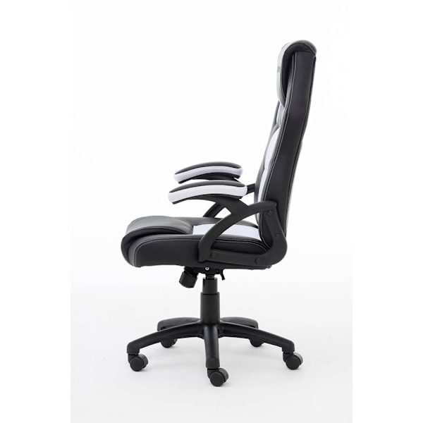 RAPTOR Gamingstol GS-40 Kompakt Kunstlæder & Stof Sort/Hvid