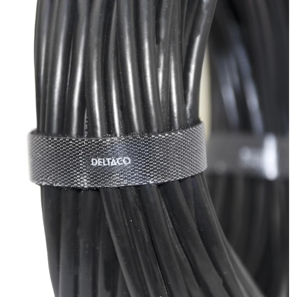 DELTACO burrebånd, 5m, 10mm, sort