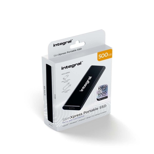 Integral 500 Gt:n kannettava SlimXpress-SSD
