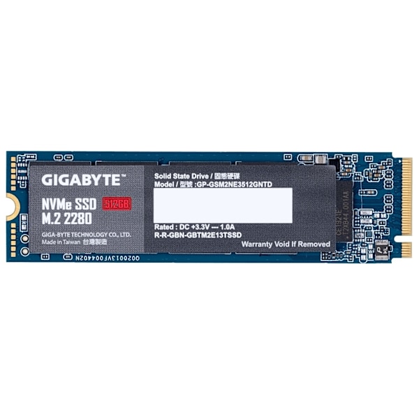 Gigabyte GP-GSM2NE3512GNTD SSD-hårddisk M.2 512 GB PCI Express 3.0 NVMe