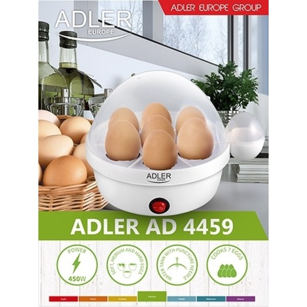 Adler AD 4459 Äggkokare för 7 ägg White