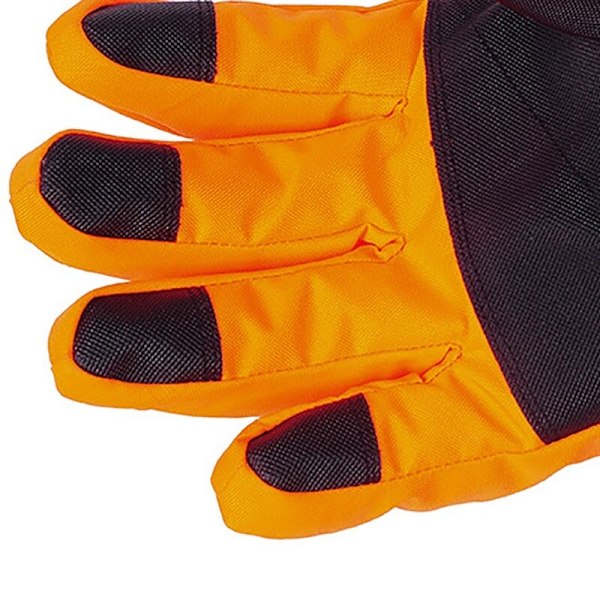 Skidhandskar i varselfärger med reflex, Orange, Strl L