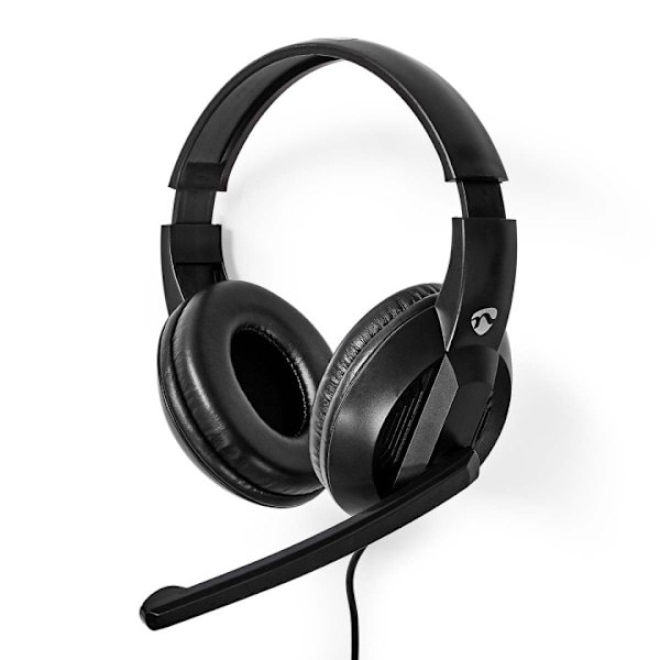 Nedis PC headset | Over-Ear | Stereo | USB Type-A / USB Type-C™ | Vikbara Mikrofon | Svart