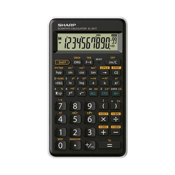 Sharp Lommeregner EL501TBWH Sort Sort, Hvid