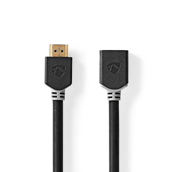Nedis High Speed ​​HDMI ™ Kaapeli Ethernet | HDMI™ liitin | HDMI™ Ulostulo | 8K@60Hz | eARC | 48 Gbps | 1.00 m | Pyöreä | PVC | Antrasiitti | Laatikko