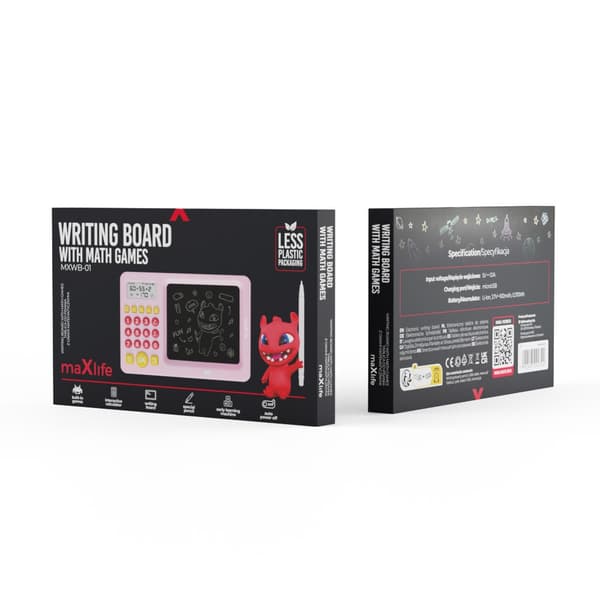 Maxlife MXWB-01 - Ritplatta med kalkylator, rosa