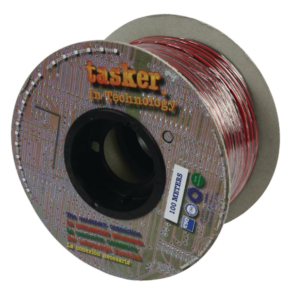 Tasker Højttalerkabel På Rulle 2x 1.00 mm² 100 m Sort/Rød