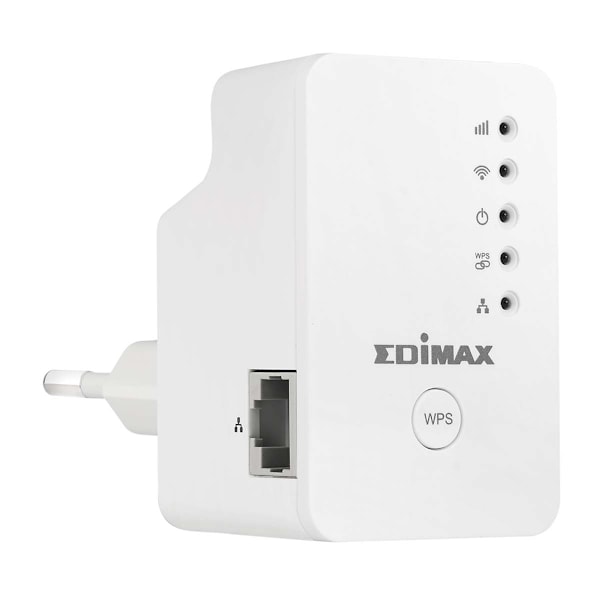 Edimax N300 Mini Wi-Fi Extender/Adgangspunkt/Wi-Fi Bridge Hvid