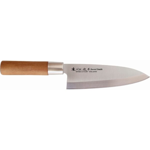 SATAKE Noushu Masamuke Saku Chrome Deba kockkniv, 16 cm