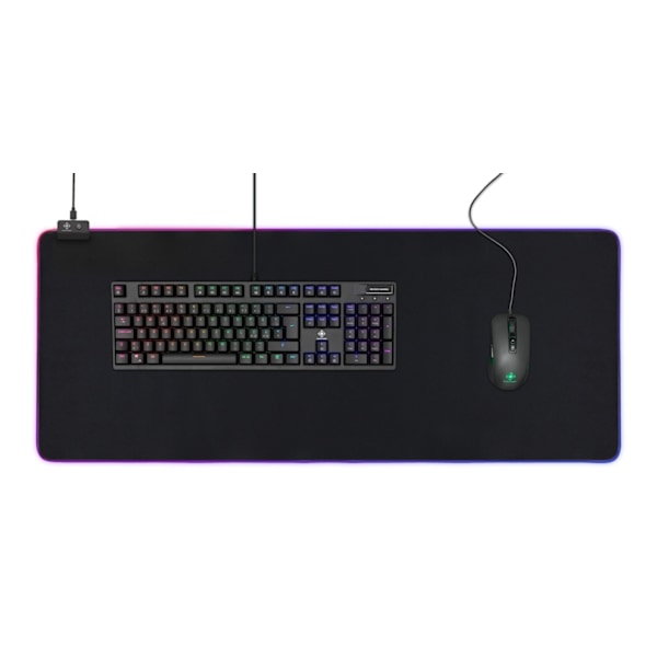 DELTACO GAMING RGB Mousepad, 90x36cm, 6xRGB modes, 7xStatic modes, bla