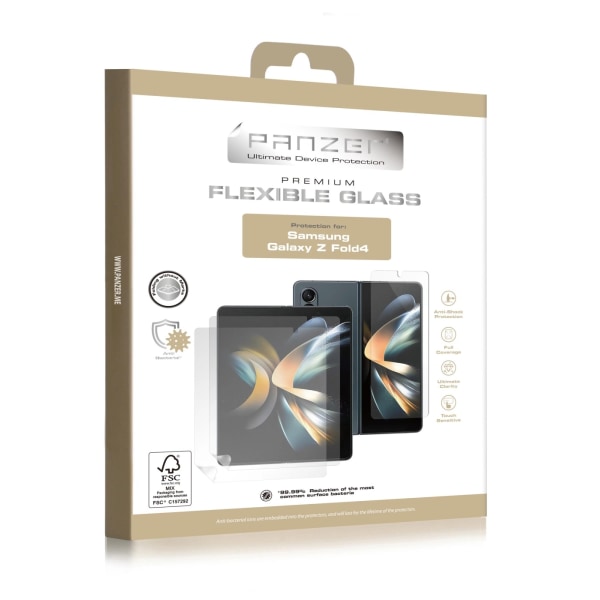 panzer Samsung Galaxy Z Fold4 Flex Hybrid Film and Tempered Glass Transparent