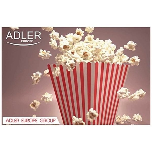 Adlerin popcorn-kone, joka näyttää jalkapallolta