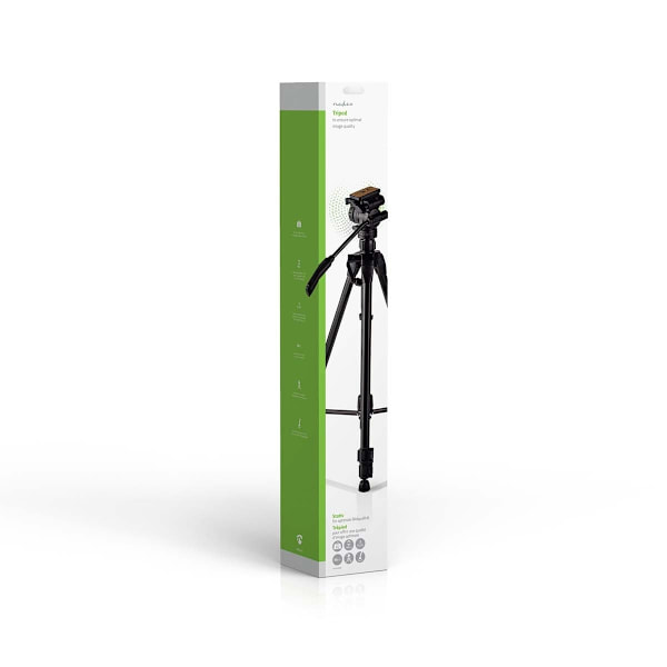 Nedis Stativ | Maximal lastkapacitet: 3.0 kg | Minsta arbetshöjd: 60.0 cm | Maximal arbetshöjd: 165.0 cm | 3 Segment | Pan & Tilt | Resväska ingår | S