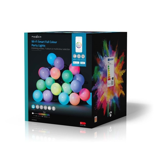 Nedis SmartLife-koristevalot | Partylight | Wi-Fi | RGB / Valkoi