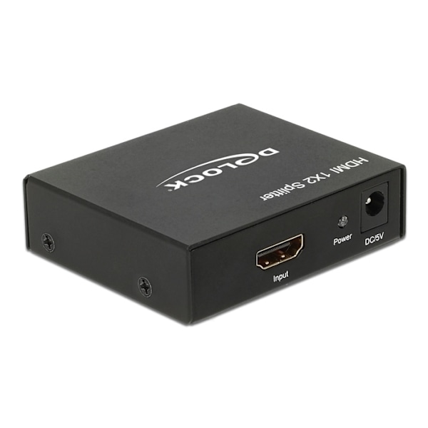DeLOCK HDMI-jakaja, 1 sisääntulo ja 2 ulostuloa, 4K 30Hz, musta
