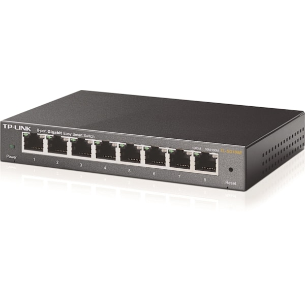 TP-LINK, verkkokytkin, Easy smart 8x10/100/1000Mbps, RJ45, metalli