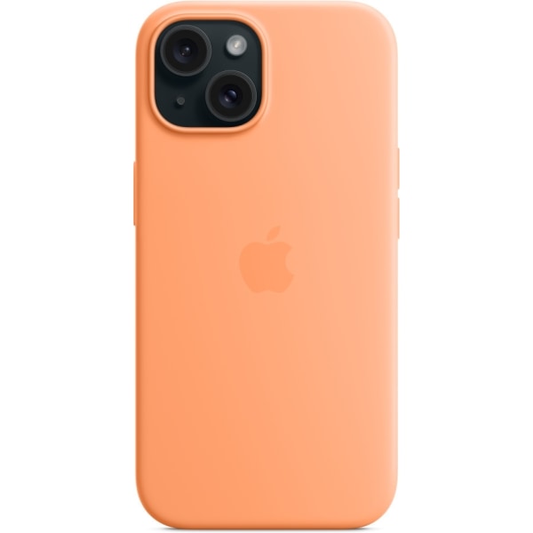 Apple iPhone 15 silikonikotelo MagSafella, sorbet-oranssi Orange