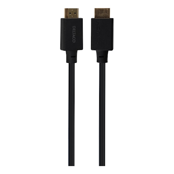 Deltaco DisplayPort-kabel, 2m, 8K, DP 1.4, DSC 1.2, LSZH svart