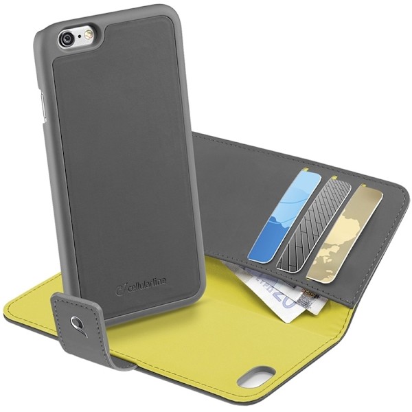 Cellularline Combo kotelo iPhone 6/6S, harmaa/keltainen Gul