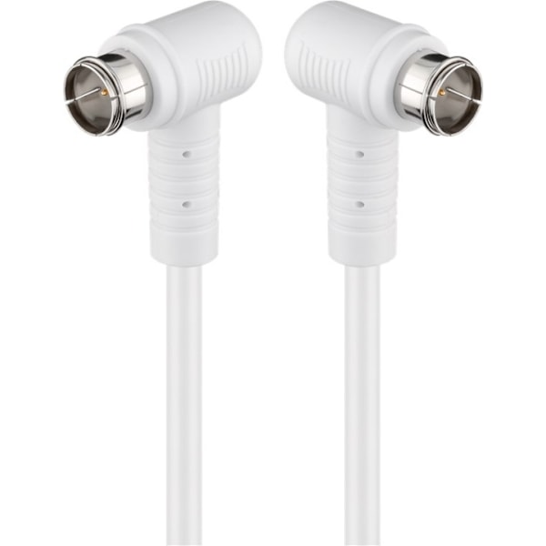 Goobay Vinklad SAT-antennkabel (80 dB), dubbelskärmad F-plugg (quick) 90° > F-plugg (quick) 90° (helt avskärmad), 5 m