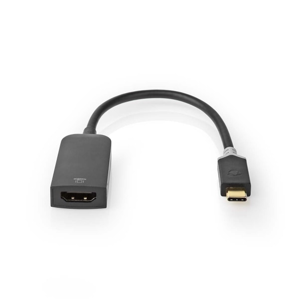 Nedis USB-Câ„¢ Adapter | USB 3.2 Gen 1 | USB-Câ„¢ Han | HDMI â„¢ -udgang | 4K@60Hz | 0.20 m | Runde | Guldplateret | PVC | Antracit | Window Box med E