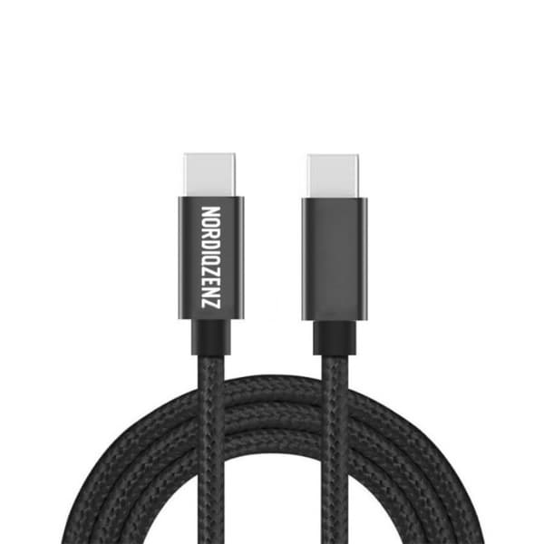 NORDIQZENZ 60W Flätad USB-kabel typ C till typ C, 2 m