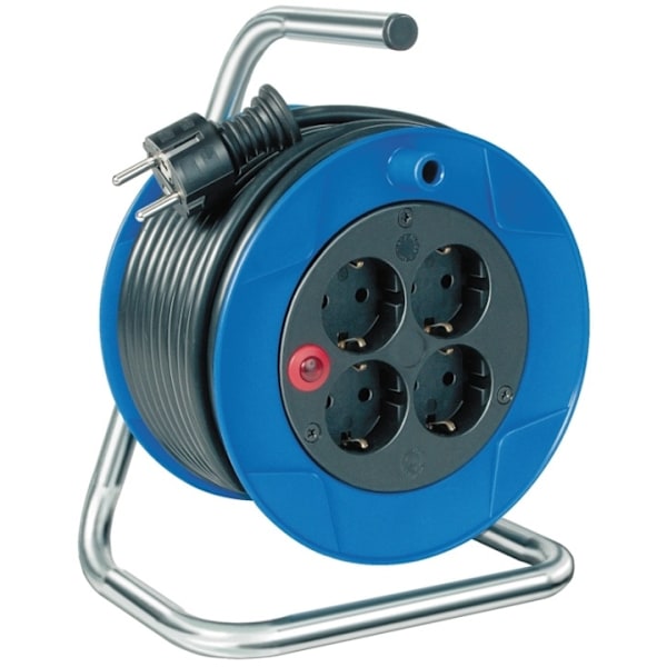 Brennenstuhl kabeltromle med <b>4</b>xCEE 7/4 udtag, 1xCEE 7/7 tilslut