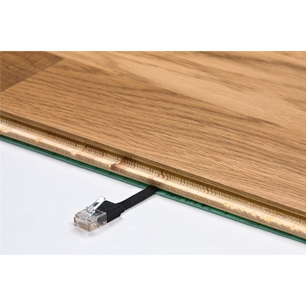 Goobay CAT 6 platt patchkabel, U/UTP, svart kopparledare (CU)