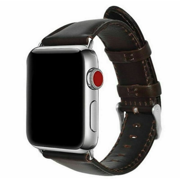 Kellonauha keinonahkaa Apple Watchille, 42mm, ruskea