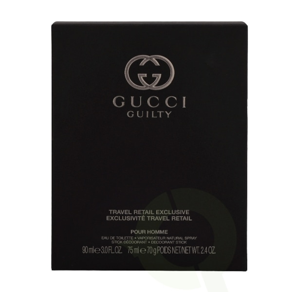 Gucci Guilty Pour Homme gavesæt 165 ml, Edt Spray 90ml/Deo Stick