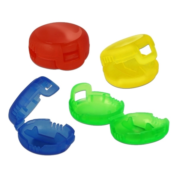 DeLOCK Cable marker clips, 4-pack, blue/yellow/red/green, 3.5mm
