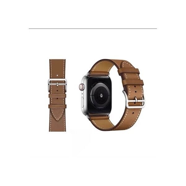 Armband i PU-läder till Apple Watch 42/44/45mm, Svart