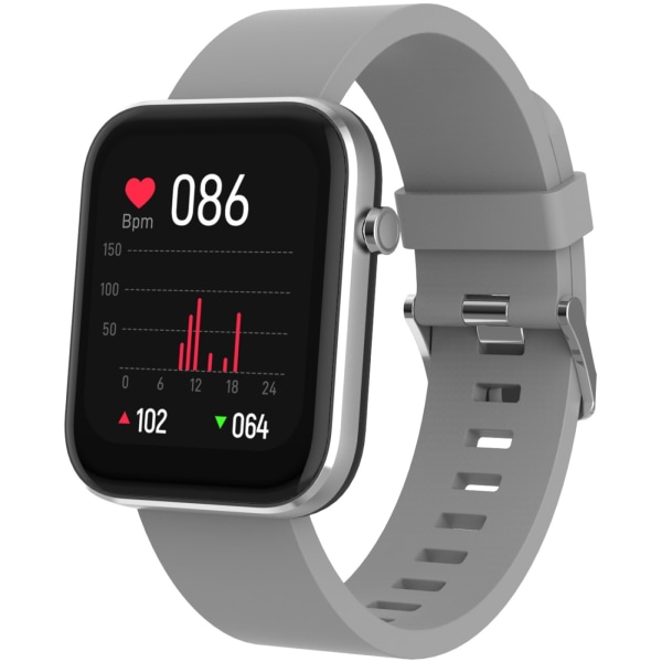 Denver SW-182GR Bluetooth smartwatch with heart rate sensor, blo