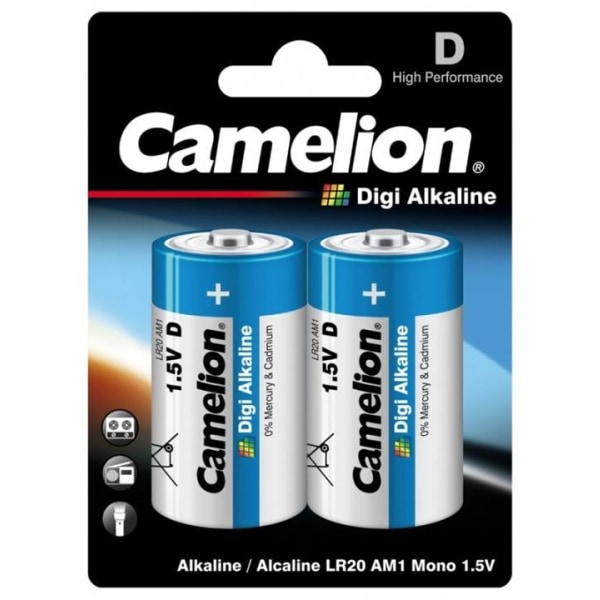 Camelion Digi Alkaline D (R20) 2-pack