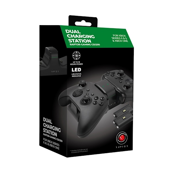 RAPTOR Oplader Til Controller Duo XBOX