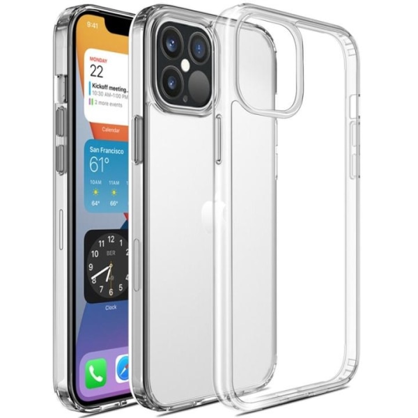 iPhone 12 Pro Max ohut kotelo, pehmeä TPU-suoja, läpinäkyvä Transparent