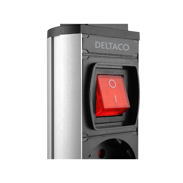 DELTACO Office Tabletop Pop-Up Power Strip with Surge Protector