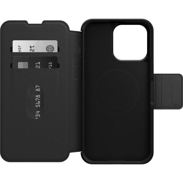 Otterbox Strada MagSafe Wallet Case, iPhone 15 Pro Max, Svar Svart