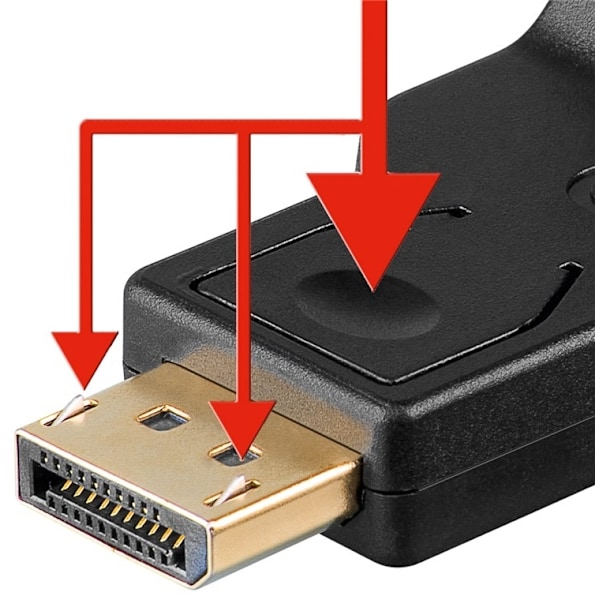 Goobay DisplayPort™-/VGA-sovitin 1.1, kullattu Displayport™