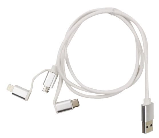 Kabel USB-A - 3in1, MicroUSB, Lightning, USB-C, 1m