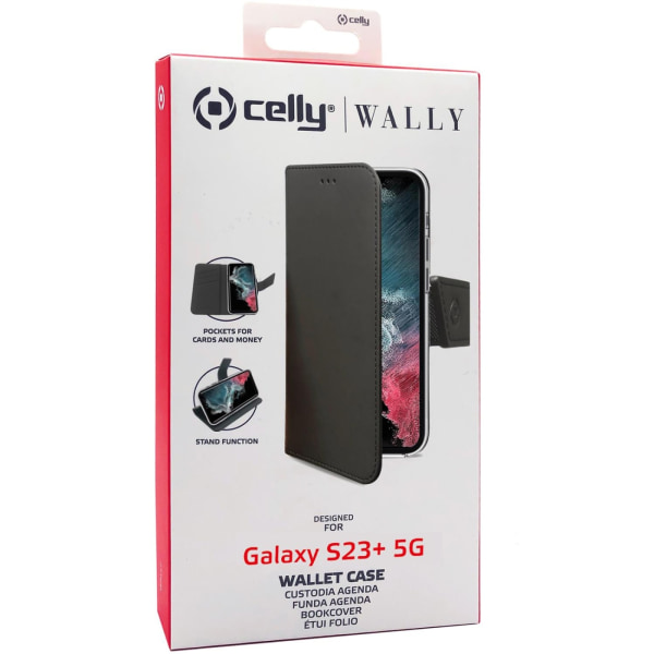 Celly Wallet Case Galaxy S23+ 5G Sva Svart