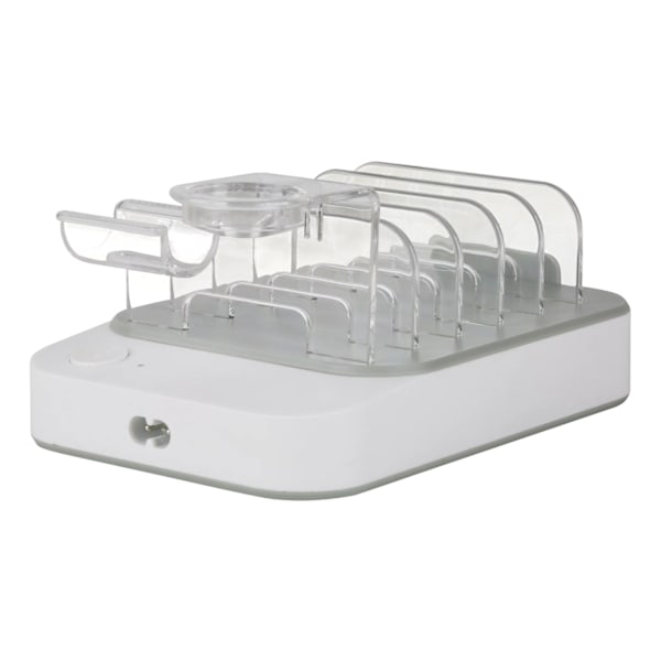 Deltaco USB charging station, 4x USB-A, 1x USB-C 2.4A, 1x US