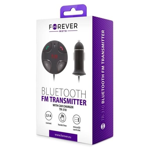 Forever FM-sändare med Bluetooth-handsfree och billaddare (TR-31