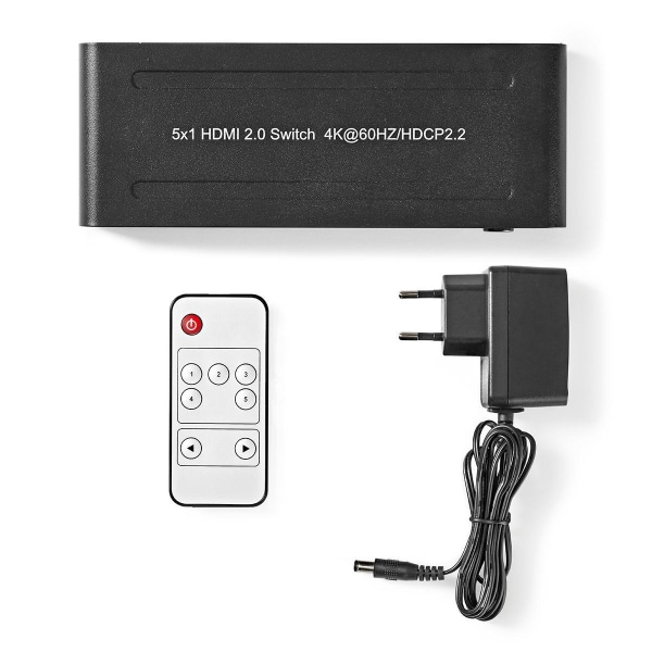Nedis HDMI ™ Kytkin | 5-Porttinen port(s) | 5x HDMI™ tuloliitänt