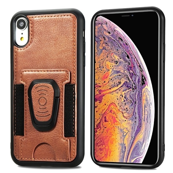 Mobilcover med ringeholder til iPhone 12 Pro Max, Brun Brun